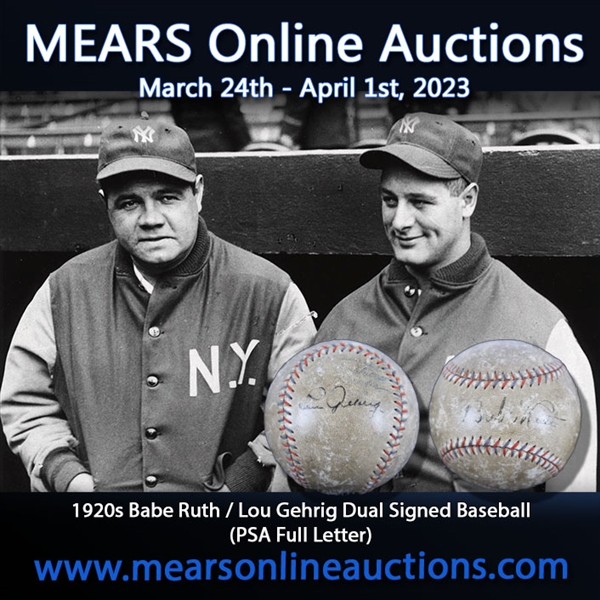 1920s Babe Ruth / Lou Gehrig New York Yankees Ultimate Signed Baseball Display 46" x 30" x 7" (PSA/DNA)