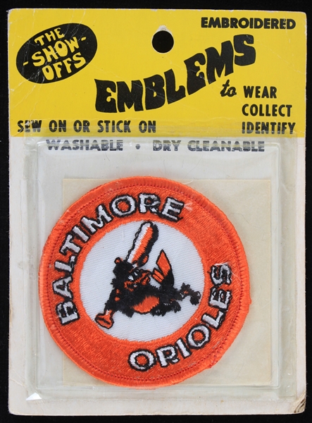 1970s-1980s Baltimore Orioles Embroidered Emblem In Package