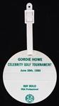 1980 Gordie Howe Detroit Red Wings Celebrity Golf Tournament Golf Bag Tag