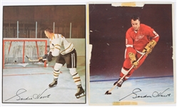 1970s Gordie Howe Detroit Red Wings Cardboard Box Cut-outs (Lot of 2)