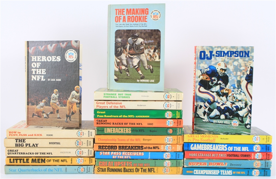 1960s-70s NFL The Punt Pass and Kick Library Random House Books (Lot of 23)