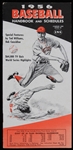 1956 Baseball Handbook and Schedules Sample Advertisement Book