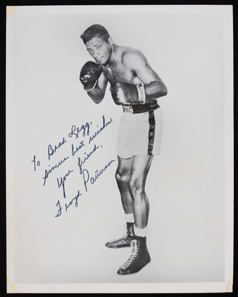 Floyd Patterson Autographed 8x10 Black and White Photo (JSA)