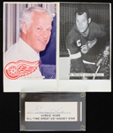 1946-1971 Gordie Howe Detroit Red Wings Memorabilia Including Signed Empty Matchbook (Lot of 2)(JSA)