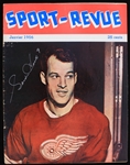 1956 Gordie Howe Detroit Red Wings Autographed Sport-Revue Magazine (JSA)