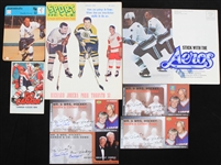 1959-2000s Gordie Howe Detroit Red Wings Signed Flyer w/ Houston Aeros and Hartford Whalers Memorabilia (Lot of 8)(JSA)