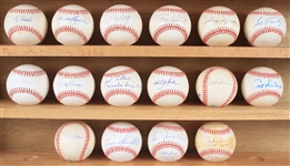 1950s-90s New York Yankees Memorabilia Collection - Lot of 46 w/ Trading Cards & Signed Baseballs Including Yogi Berra, Whitey Ford, Joe Torre & More (JSA)