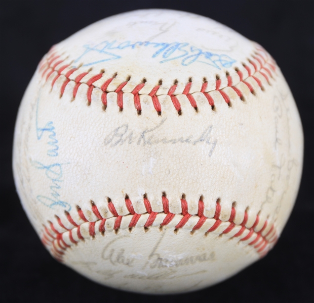 Lot Detail - 1963 Chicago Cubs Team Signed ONL Giles Baseball w/ 26 ...