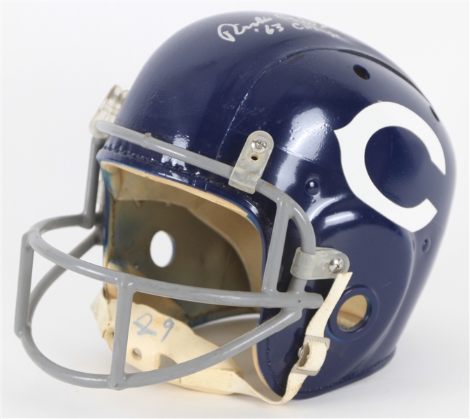 1960s Richie Petitbon Chicago Bears Signed Suspension Football Helmet (JSA)