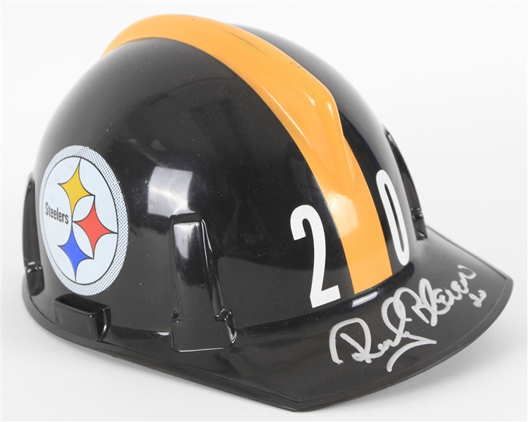 1999-2001 Rocky Bleier Pittsburgh Steelers Signed Hard Hat Construction Helmet (MEARS LOA/JSA/Bleier Letter)