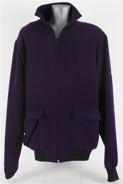 2000s Kareem Abdul Jabbar Personally Worn Purple Fleece Jacket Gifted by Actor Jack Nicholson (MEARS LOA/JSA/Kareem Letter) 