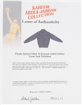 2000's Kareem Abdul Jabbar Personally Worn Purple Fleece Jacket Gifted by Actor Jack Nicholson (MEARS LOA/JSA/Kareem Letter) 