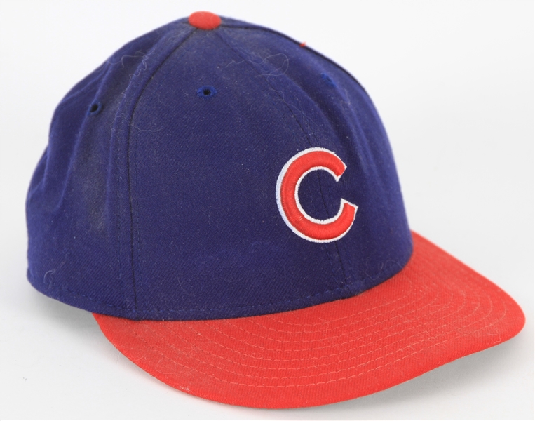 2004-05 Sergio Mitre Chicago Cubs Game Worn Cap (MEARS LOA)