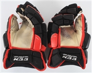 2015 Marko Dano Chicago Blackhawks Game Worn CCM Hockey Gloves (MEARS LOA)
