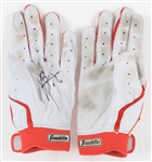 2010-13 Joey Votto Cincinnati Reds Signed Franklin Game Worn Batting Gloves (MEARS LOA & PSA/DNA)
