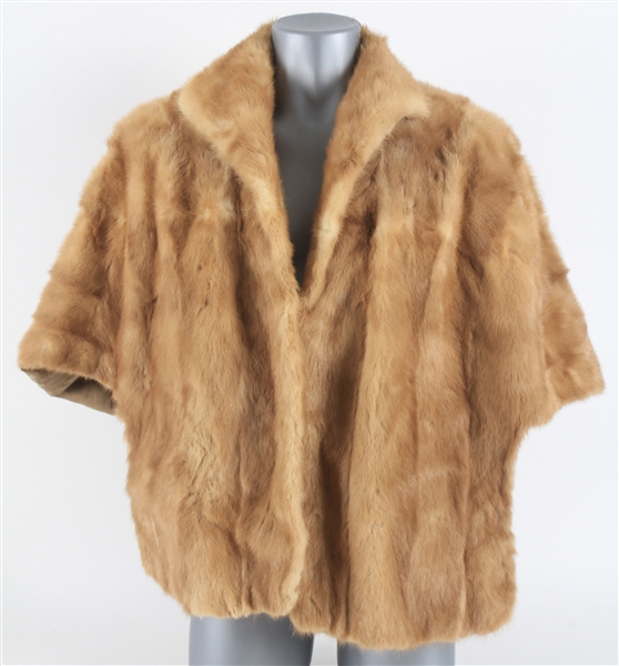 1960s Raquel Welch Monogrammed Blonde Mink Stole (MEARS LOA/Sydney Guilaroff Letter)