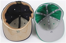 1977-2018 Chicago White Sox Game Worn Caps - Lot of 2 w/ 1977-81 Style and St. Patrick's Day Style (MEARS LOA)