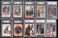 1989-2005 Michael Jordan Chicago Bulls Slabbed Basketball Trading Card Collection - Lot of 18 w/ North Carolina Collegiate Collection, Fleer, Upper Deck & More