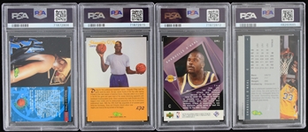 1992-2004 Kobe Bryant Shaquille O'Neal Los Angeles Lakers Slabbed Basketball Trading Cards - Lot of 12