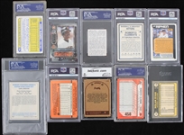 1950-2004 Slabbed Baseball Trading Card Collection - Lot of 20 w/ Nolan Ryan, Roger Clemens, Mark McGwire, Rickey Henderson & More 
