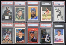 1950-2004 Slabbed Baseball Trading Card Collection - Lot of 20 w/ Nolan Ryan, Roger Clemens, Mark McGwire, Rickey Henderson & More 