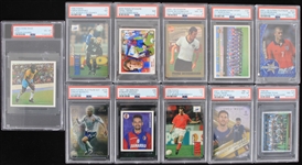 1979-2022 Slabbed Soccer Trading Card Collection - Lot of 46 w/ Pele, Lionel Messi, Cristiano Ronaldo, David Beckham & More