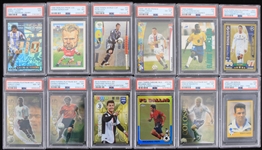 1979-2022 Slabbed Soccer Trading Card Collection - Lot of 46 w/ Pele, Lionel Messi, Cristiano Ronaldo, David Beckham & More