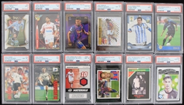 1979-2022 Slabbed Soccer Trading Card Collection - Lot of 46 w/ Pele, Lionel Messi, Cristiano Ronaldo, David Beckham & More