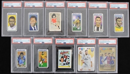 1979-2022 Slabbed Soccer Trading Card Collection - Lot of 46 w/ Pele, Lionel Messi, Cristiano Ronaldo, David Beckham & More