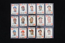 1968 Topps Baseball Game Player Cards - Complete Set of 33 w/ Mickey Mantle, Hank Aaron, Willie Mays, Roberto Clemente & More