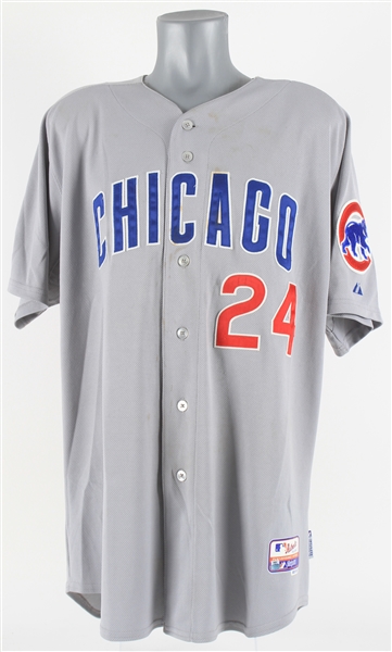 2011 Marlon Byrd Chicago Cubs Game Worn Road Jersey (MEARS LOA/MLB Hologram/Steiner/Cubs Letter)