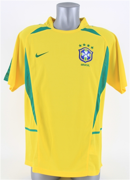 2021 Ronaldinho Brazil National Soccer Team Signed Jersey (Beckett) 