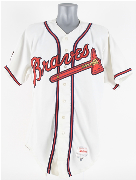1994 Gregg Olson Atlanta Braves Game Worn Home Jersey (MEARS LOA)