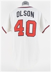 1994 Gregg Olson Atlanta Braves Game Worn Home Jersey (MEARS LOA)