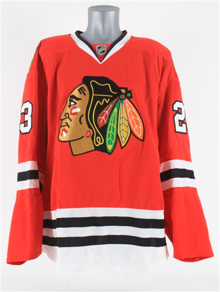 2015-16 Jan Hejda Chicago Blackhawks Training Camp Jersey (MEARS LOA)