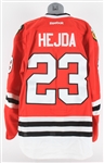 2015-16 Jan Hejda Chicago Blackhawks Training Camp Jersey (MEARS LOA)