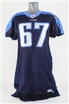 2001 Tennessee Titans McConnell #67 Preseason Home Jersey (MEARS LOA)