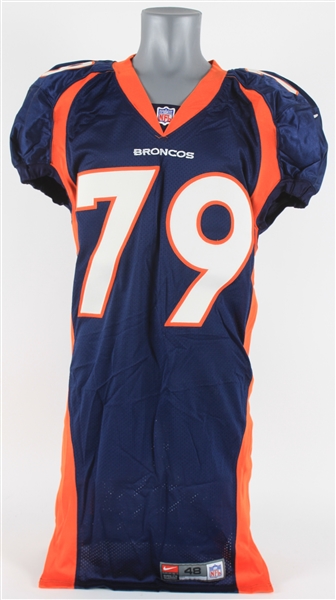 2000 Chris Banks Denver Broncos Team Prepared Jersey (MEARS LOA)