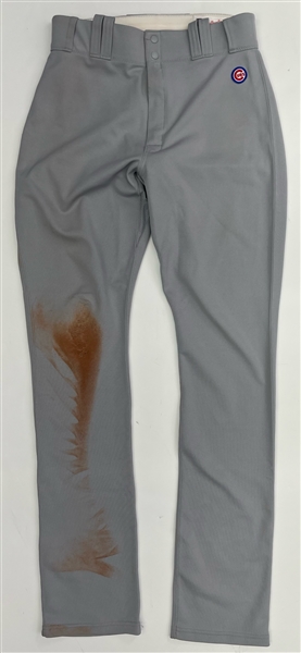 2017 Albert Almora Jr. Chicago Cubs Game Worn Road Uniform Pants (MEARS LOA/MLB Hologram)