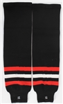 1998-99 Ed Olczyk Chicago Blackhawks Game Worn Socks (MEARS LOA/HawkQuarters Tag)