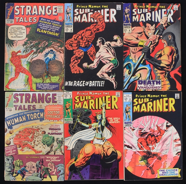 1960s Sub-Mariner Strange Tales Marvel Comic Books - Lot of 6