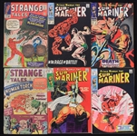 1960s Sub-Mariner Strange Tales Marvel Comic Books - Lot of 6