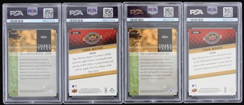 2001-2009 Tiger Woods Graded Upper Deck Trading Cards (PSA Slabbed) (Lot of 4)