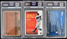 2017-2018 Aaron Judge New York Yankees Graded Trading Cards (PSA Slabbed) (Lot of 3)
