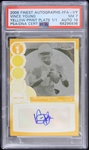 2006 Vince Young Tennesse Titans Topps Finest Autographed Yellow Printing Plate 1/1 Graded NM-7 Autograph 10 (PSA Slabbed)