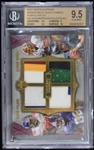 2012 David Wilson New York Giants Alfred Morris Washington Redskins Rueben Randle New York Giants Nick Foles Philadelphia Eagles Topps Rookie Quad Combo Relic Card Graded Gem Mint 9.5 (Beckett...