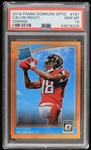 2018 Calvin Ridley Atlanta Falcons Panini Donruss Orange Optic #161 Trading Card Graded GEM MT 10 (PSA Slabbed)