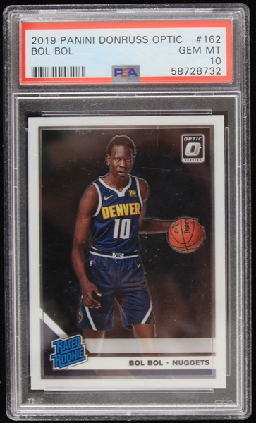 2019 Bol Bol Denver Nuggets Panini Donruss Optic #162 Trading Card Graded GEM MT 10 (PSA Slabbed)