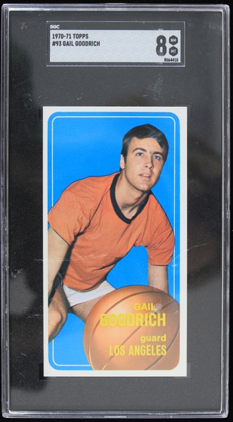 1970-1971 Gail Goodrich Los Angeles Lakers Topps #93 Trading Card Graded NM-MT 8 (SGC Slabbed)