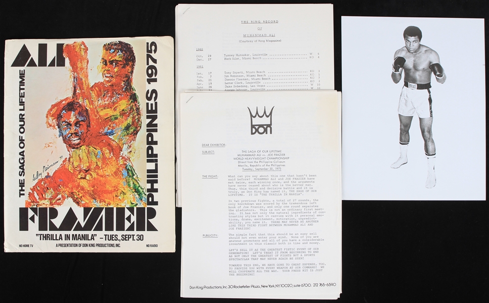 1975 Muhammad Ali vs Joe Frazier "Thrilla in Manilla" Press Folder